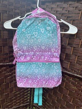 Kids Mini Gradient Heart Backpack - Pink & Teal